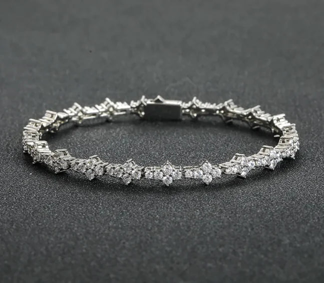 Plum Tennis Chain Bracelet