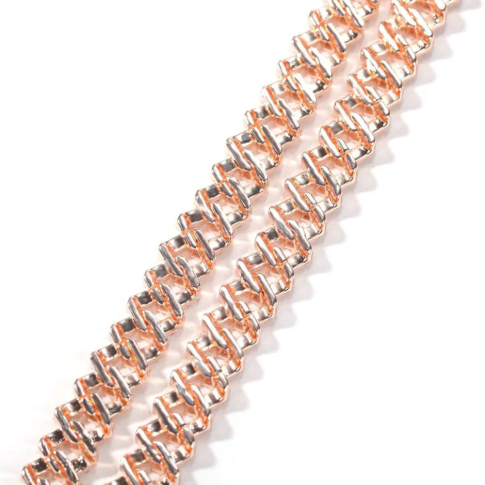 9mm Single Row Zircon Cuban Chain Hip Hop Necklace