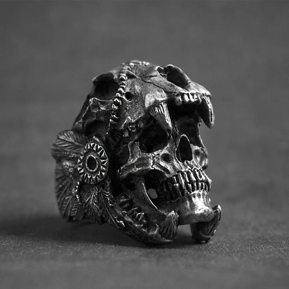 Punk Skull Men's Ring - Gothic Style Jewelry