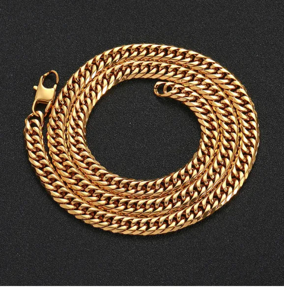Stainless Steel Cuban Link Chain Hip Hop Necklace