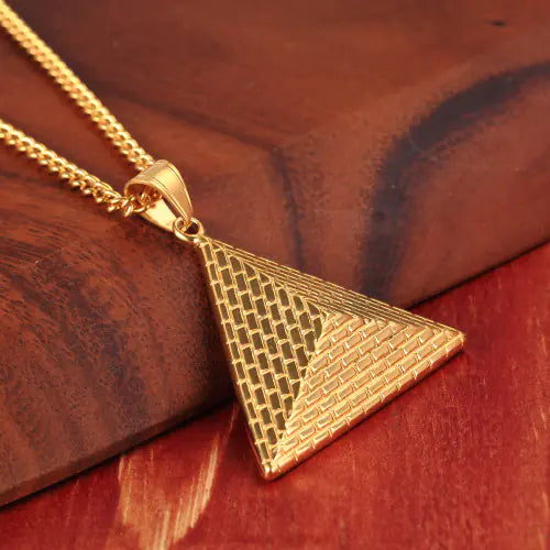 Egyptian Pyramid Titanium Steel Pendant for Men