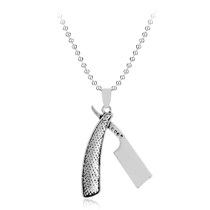 Barber Blade Pendant Razor Necklace