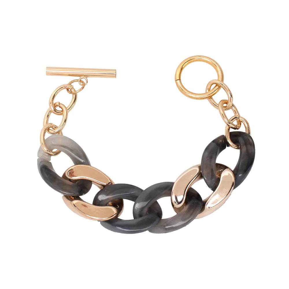 Massive Faux Mineral Hip-Hop Chain Bracelet