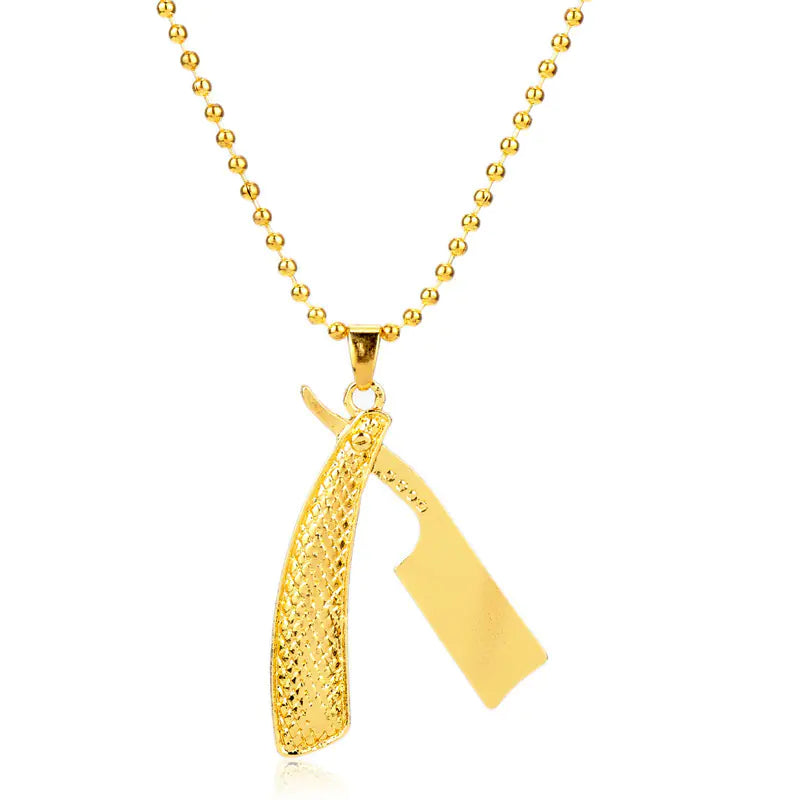 Barber Blade Pendant Razor Necklace