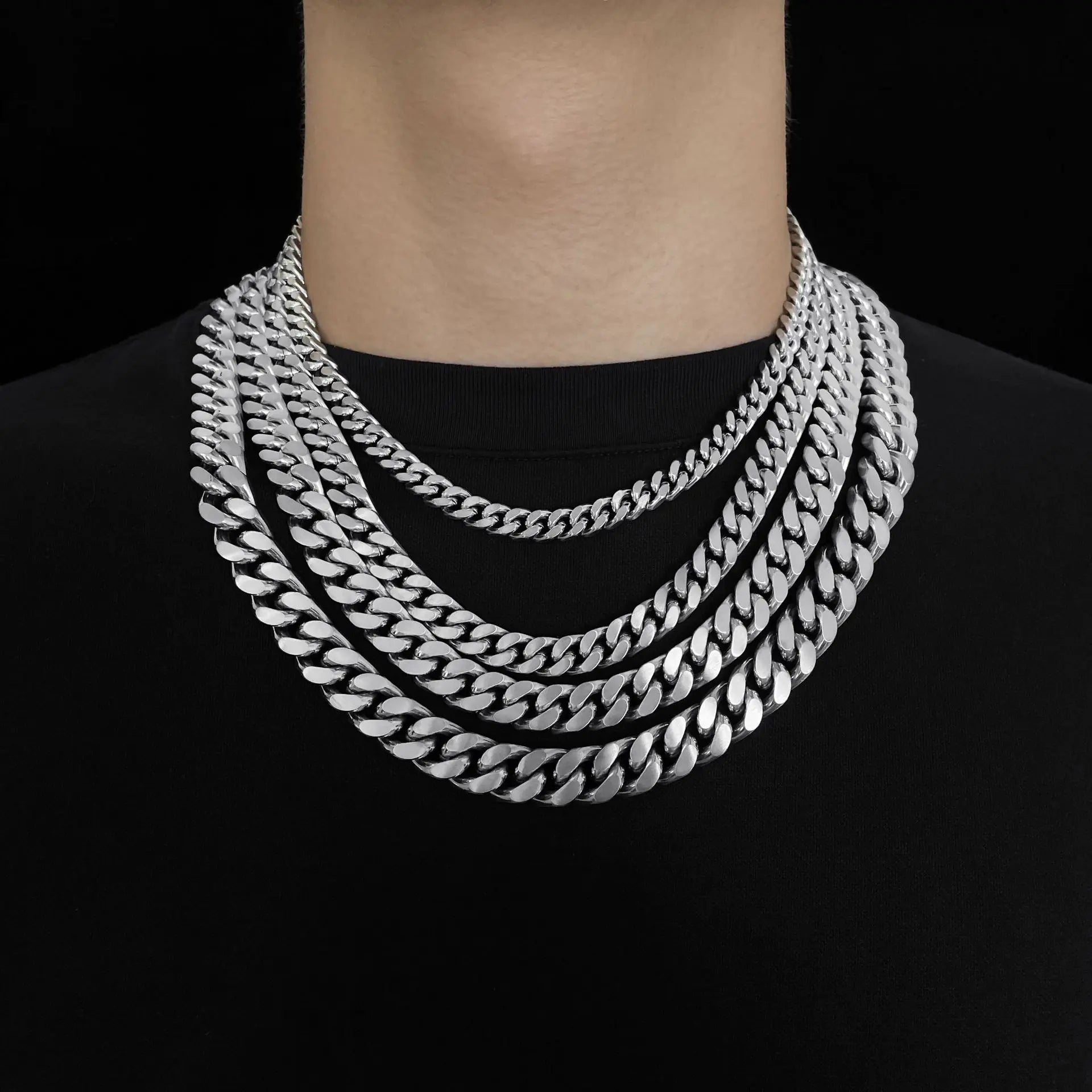 Titanium Steel Hip Hop Necklace for Men and Women