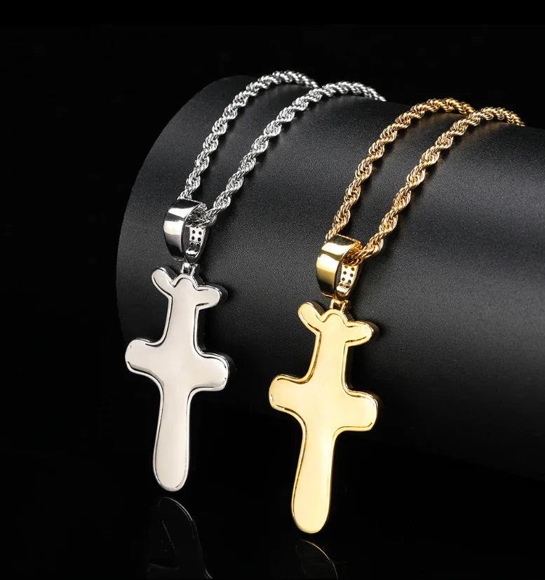 Cactus Jack Zircon Pendant Cross Necklace