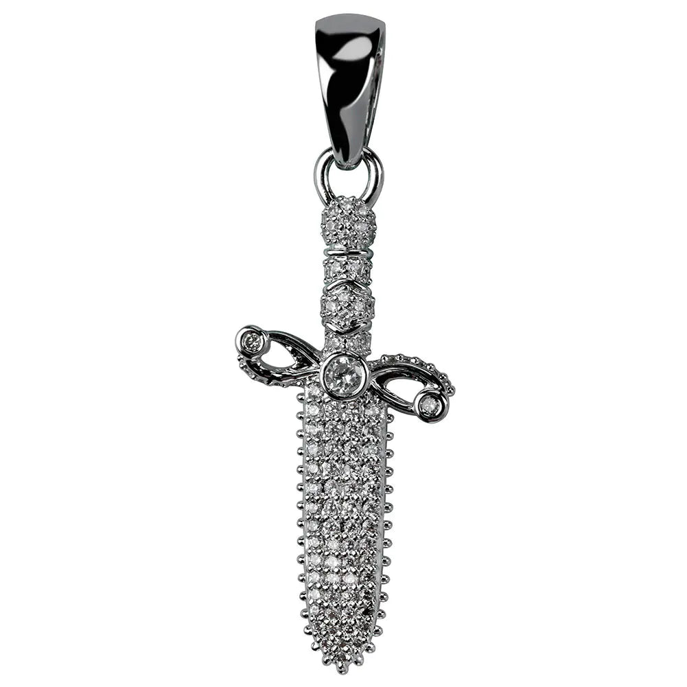 21SAVAGE Style Hip Hop Necklace with Dagger Pendant