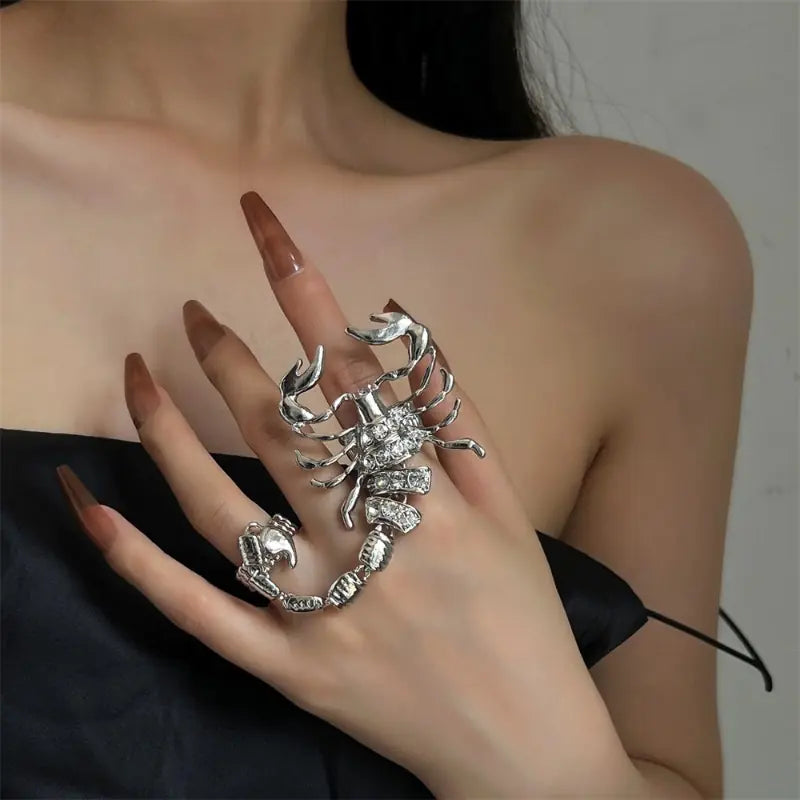 Punk Metal Scorpion Ring for Women