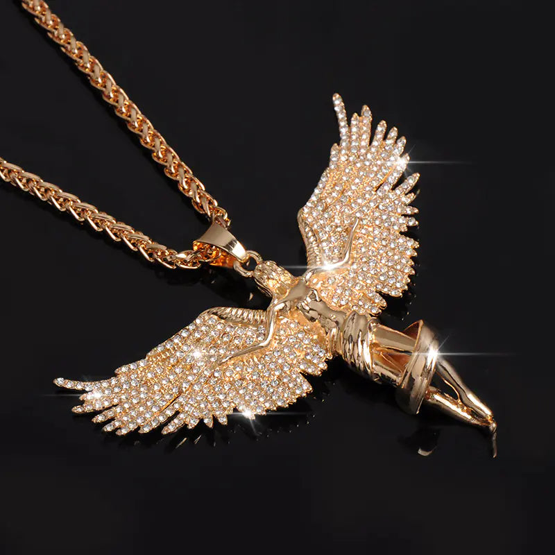 Soaring Angel Jewelry - Hip Hop Fairy Wing Pendant