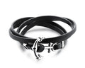 New Jewelry, Anchor Cross Men’s Leather Bracelet