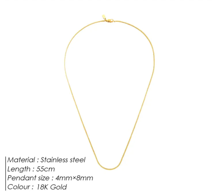 Snake Bone Chain Necklace