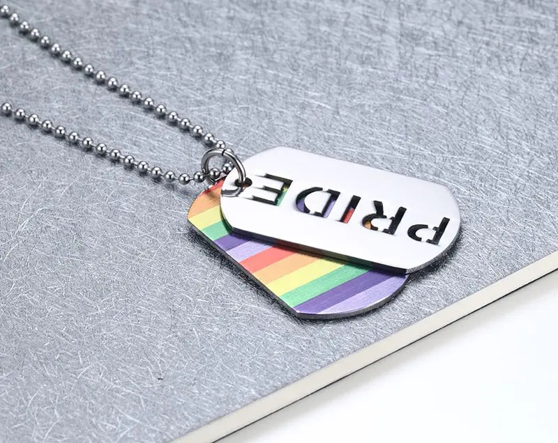 Pride Rainbow Pendant Necklace for LGBTQ+ Jewelry