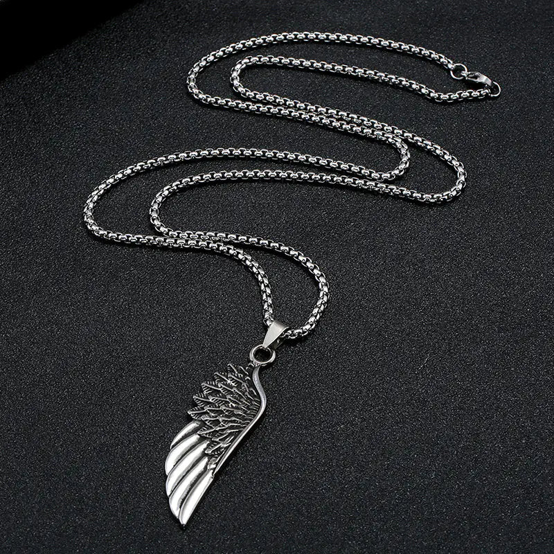 Men's Feather Pendant Necklace